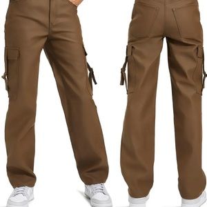 Good American Better Than Leather Cargo Pants